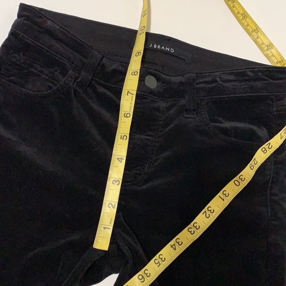 J Brand Mid Rise Black Velvet Crop Pants Jeans Size 25 - Picture 11 of 12